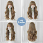 Long Layered Wavy Wig with Bangs - HairNjoy