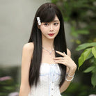 Long Layered Wavy Wig with Bangs - HairNjoy