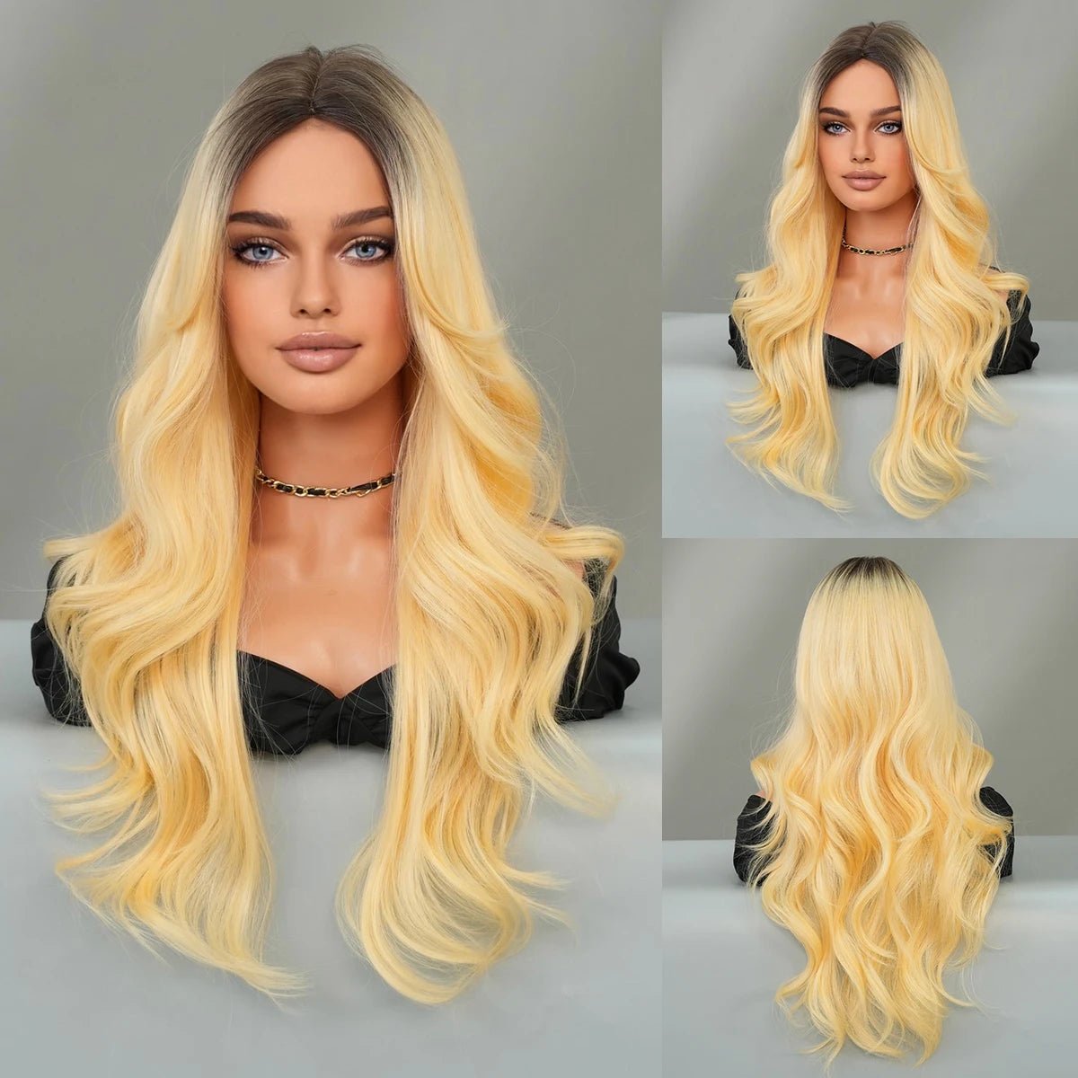 Long Light Blue Curly Wig - HairNjoy