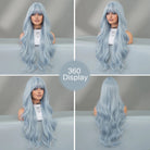 Long Light Blue Curly Wig - HairNjoy