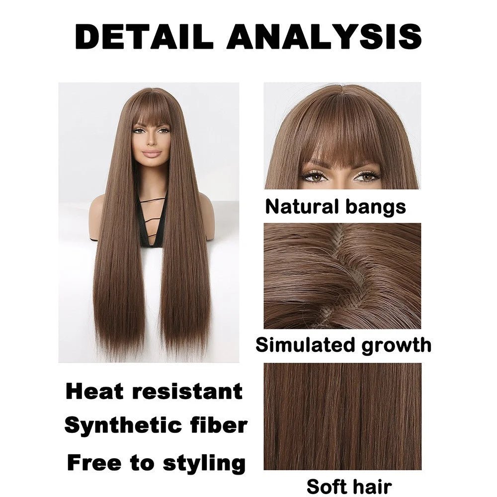 Long Straight Synthetic Wig - HairNjoy