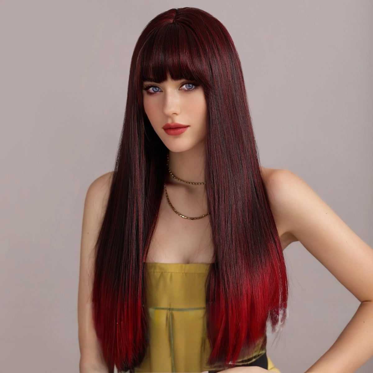 Long Straight Synthetic Wig - HairNjoy