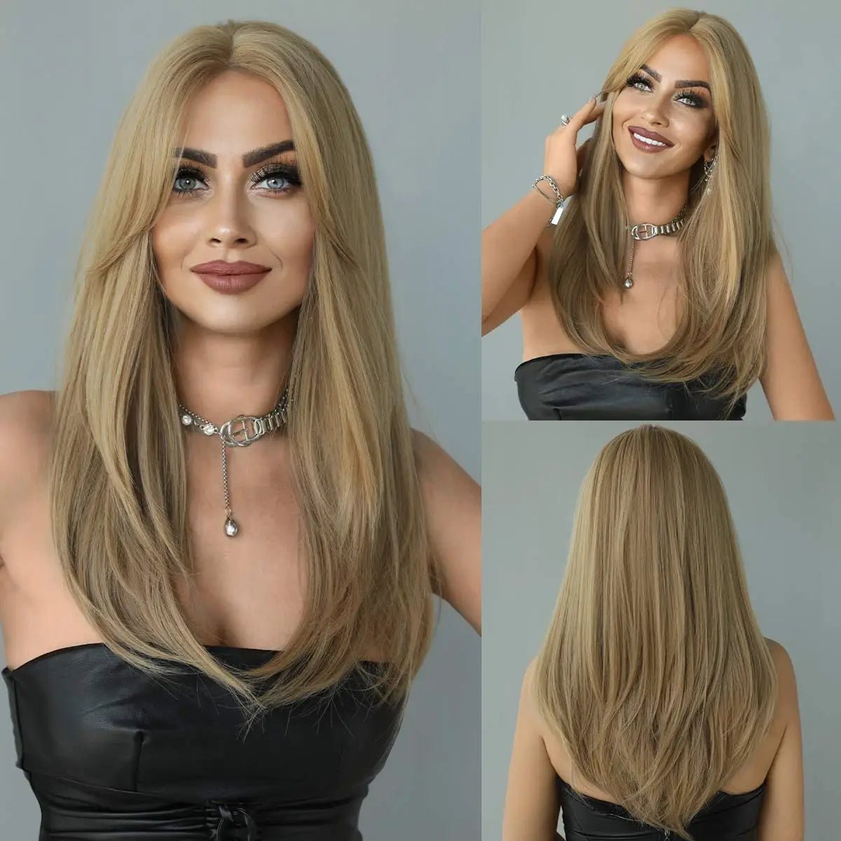 Long Straight Wig with Bangs - HairNjoy