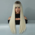 Long Straight Wig with Bangs - HairNjoy