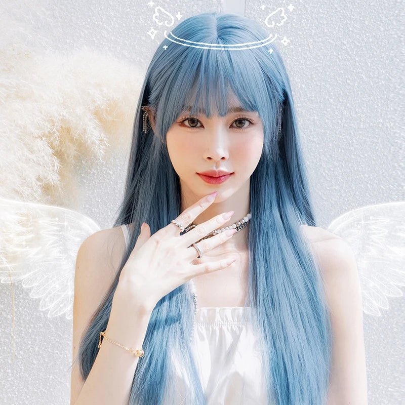 Long Straight Wig with Bangs - HairNjoy