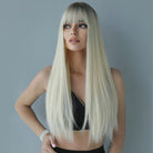 Long Straight Wig with Bangs - HairNjoy