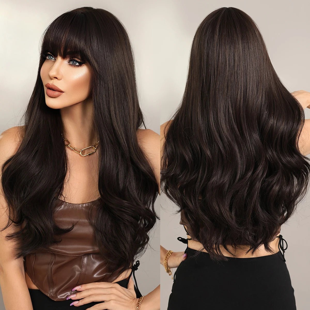 Long Straight Wig with Bangs - HairNjoy