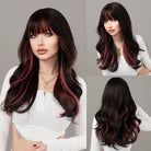 Long Wavy Cosplay Wig with Fluffy Bangs - HairNjoy