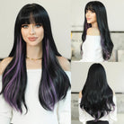 Long Wavy Cosplay Wig with Fluffy Bangs - HairNjoy