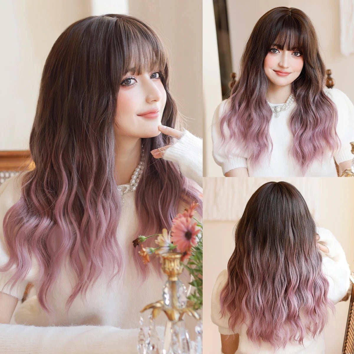 Long Wavy Heat Resistant Synthetic Wig - HairNjoy