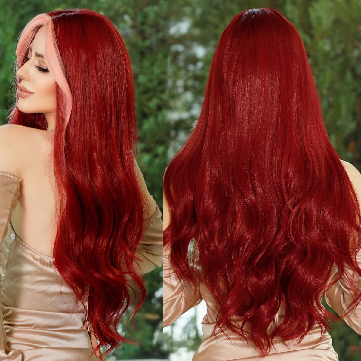 Long Wavy Heat Resistant Synthetic Wig - HairNjoy