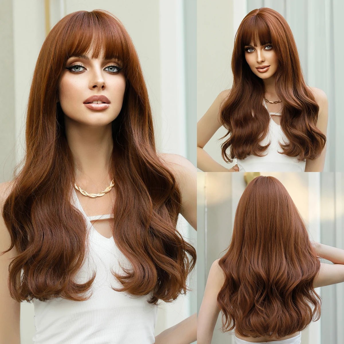 Long Wavy Heat Resistant Synthetic Wig - HairNjoy