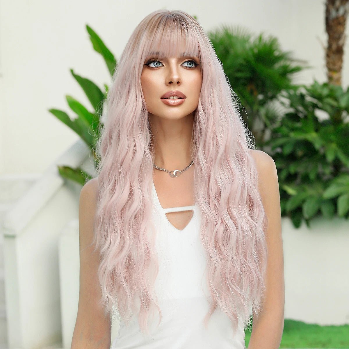 Long Wavy Heat Resistant Synthetic Wig - HairNjoy