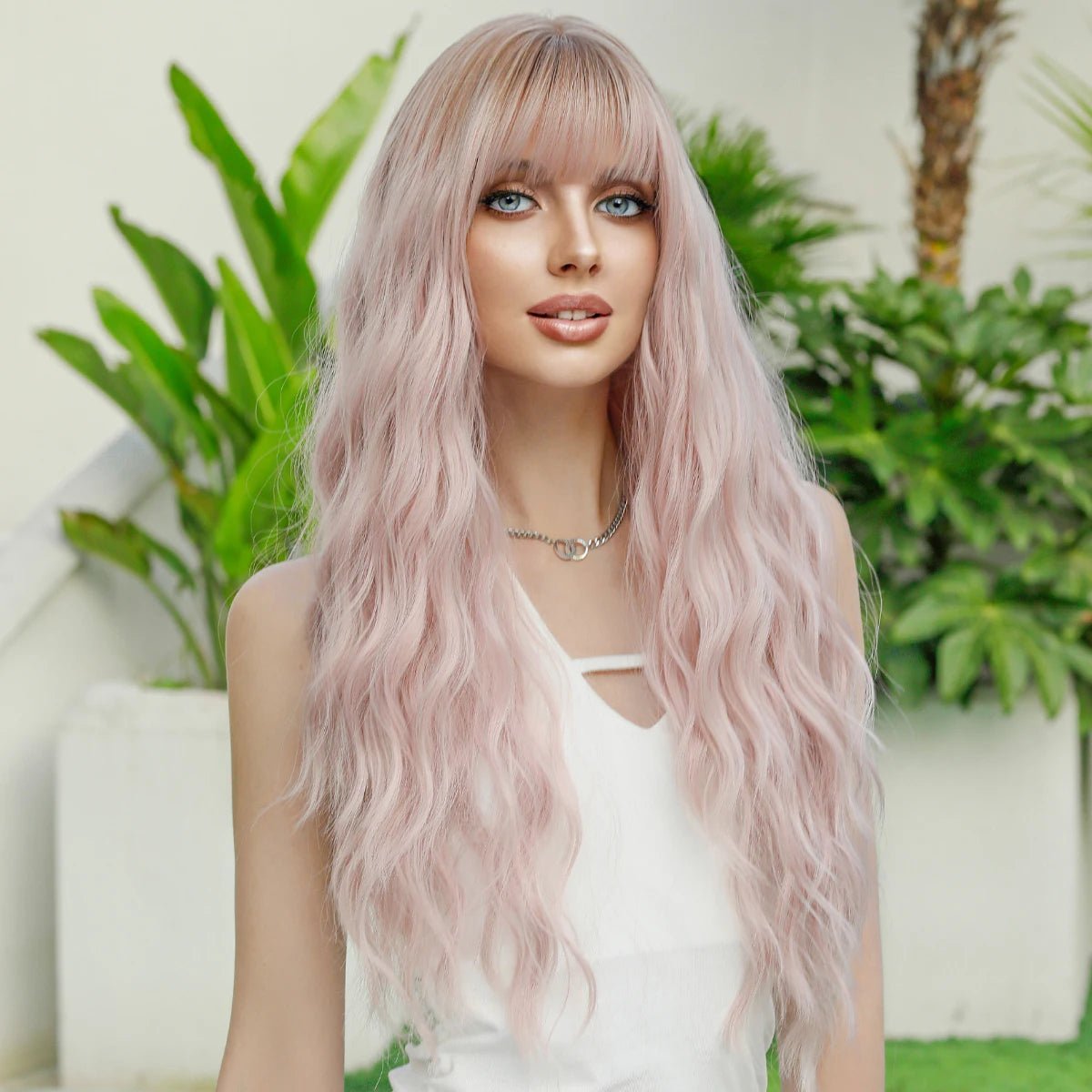 Long Wavy Heat Resistant Synthetic Wig - HairNjoy