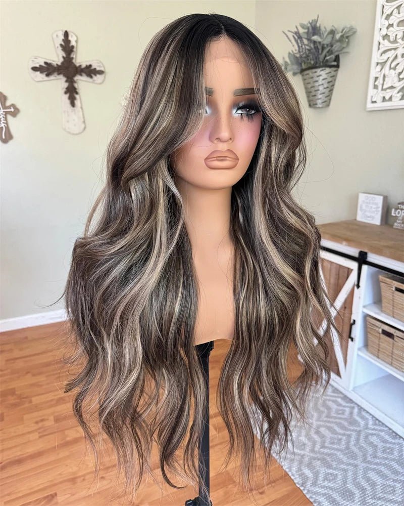 Long Wavy Highlight Lace Wig - HairNjoy
