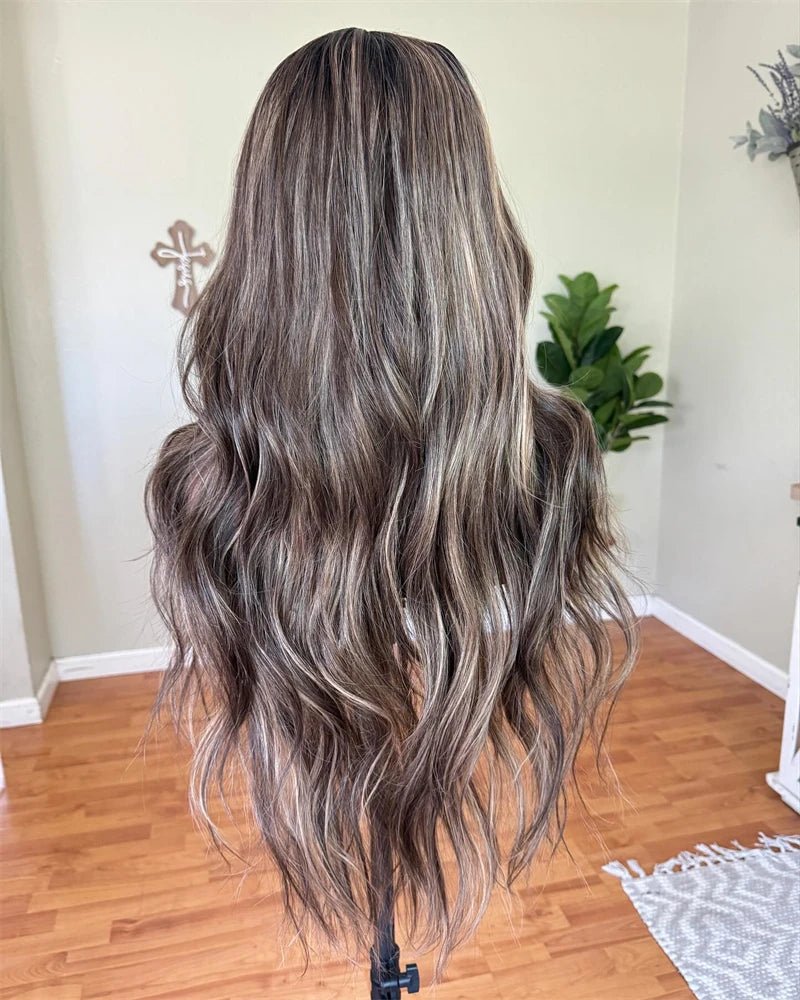 Long Wavy Highlight Lace Wig - HairNjoy
