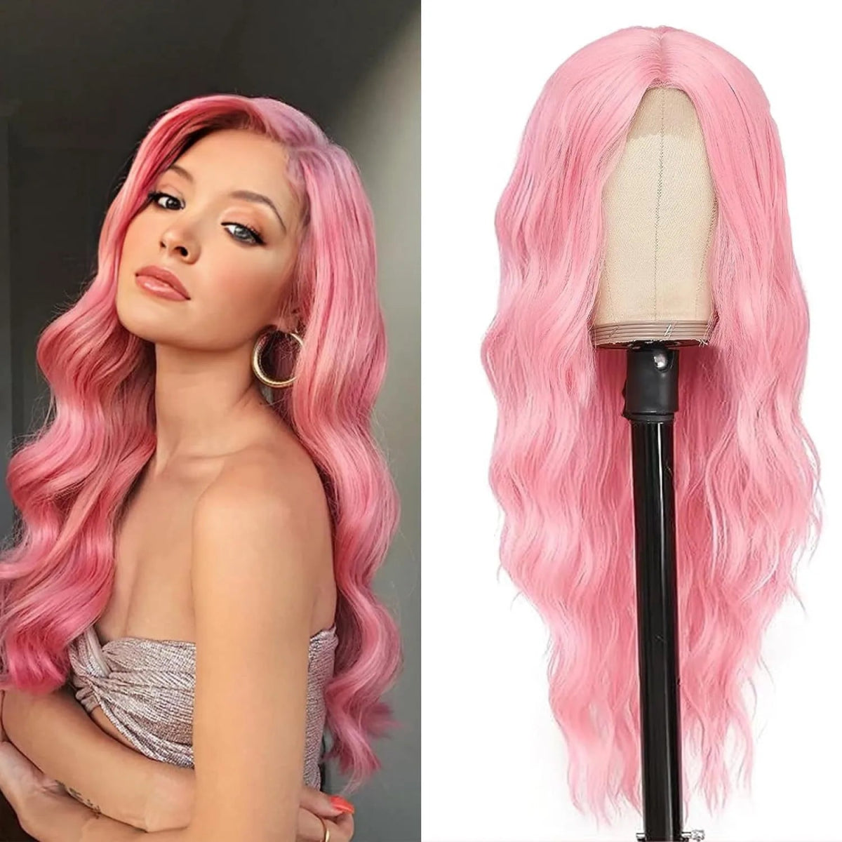 Long Wavy Synthetic Lace Wig - HairNjoy