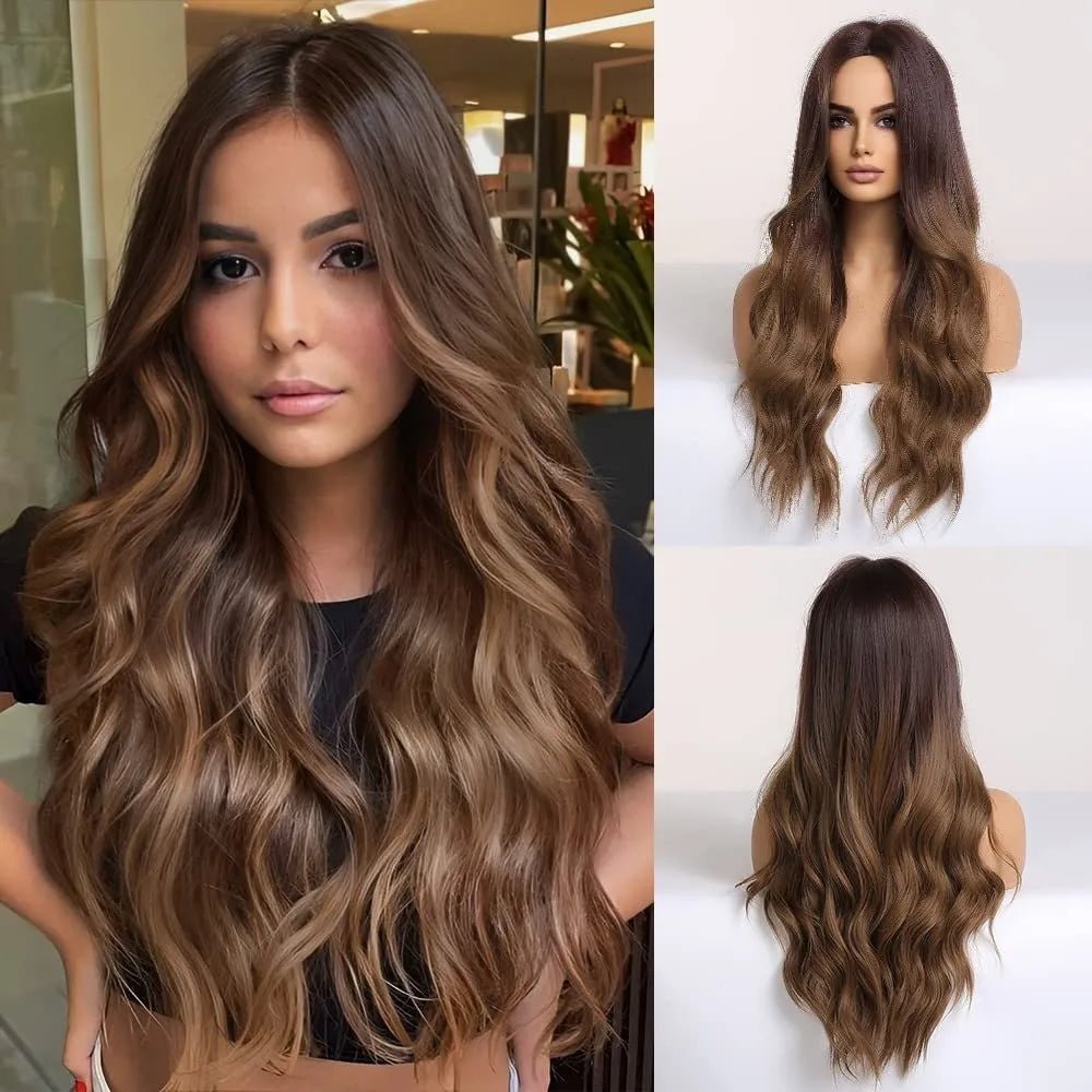 Long Wavy Synthetic Lace Wig - HairNjoy