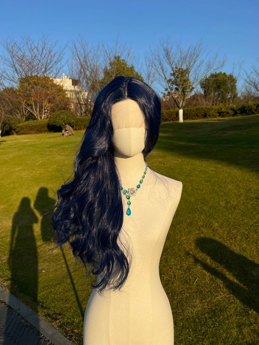 Long Wavy Synthetic Medium Split Wig - HairNjoy