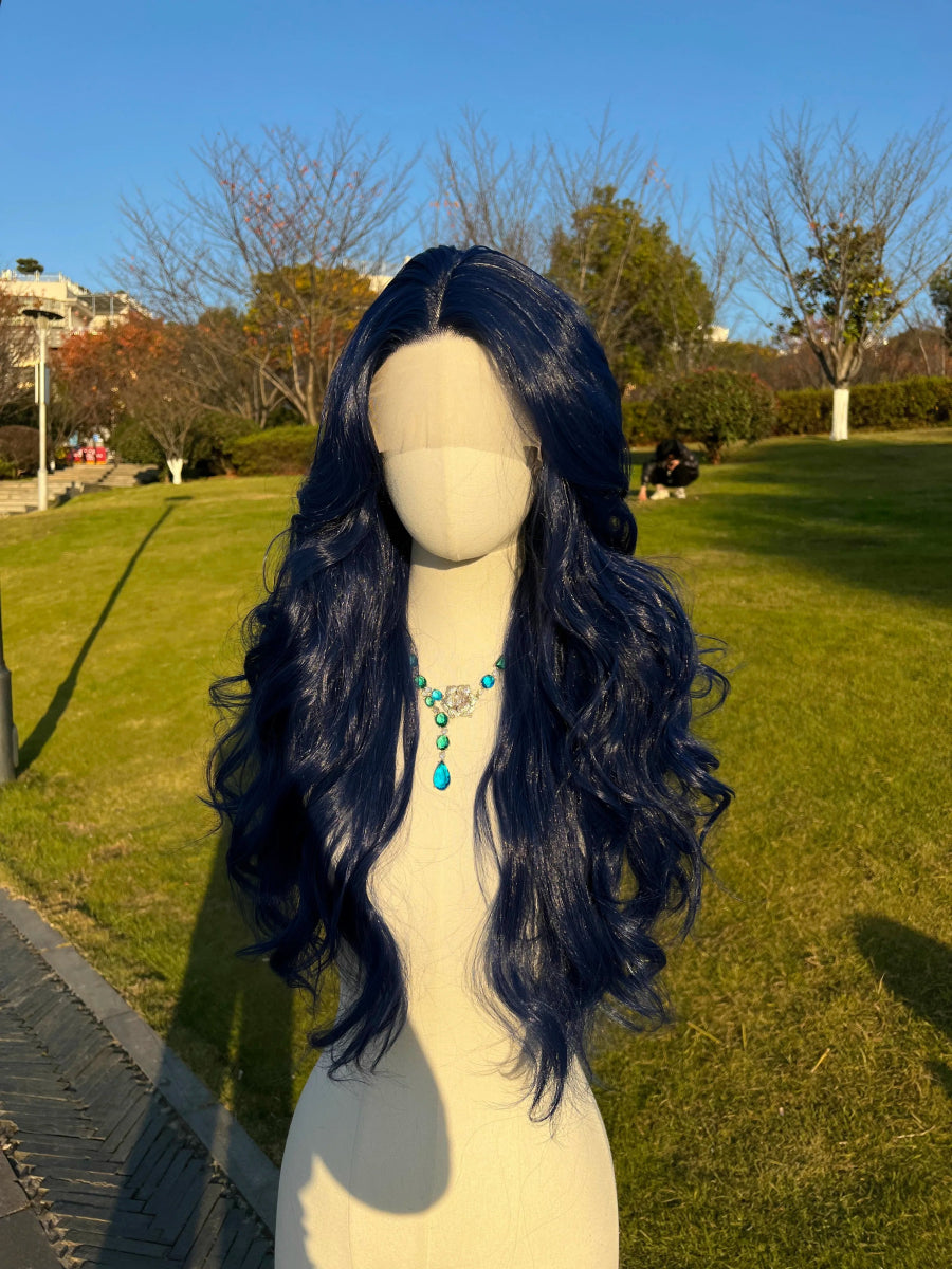 Long Wavy Synthetic Medium Split Wig - HairNjoy