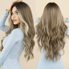 Long Wavy Synthetic Wig with Bangs - HairNjoy