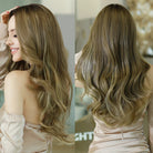 Long Wavy Synthetic Wig with Bangs - HairNjoy