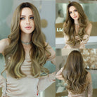 Long Wavy Synthetic Wig with Bangs - HairNjoy