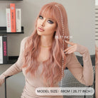 Long Wavy Synthetic Wig with Neat Bangs - HairNjoy