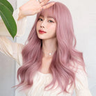 Long Wavy Wigs with Bangs - HairNjoy