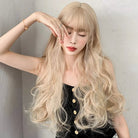 Long Wavy Wigs with Bangs - HairNjoy