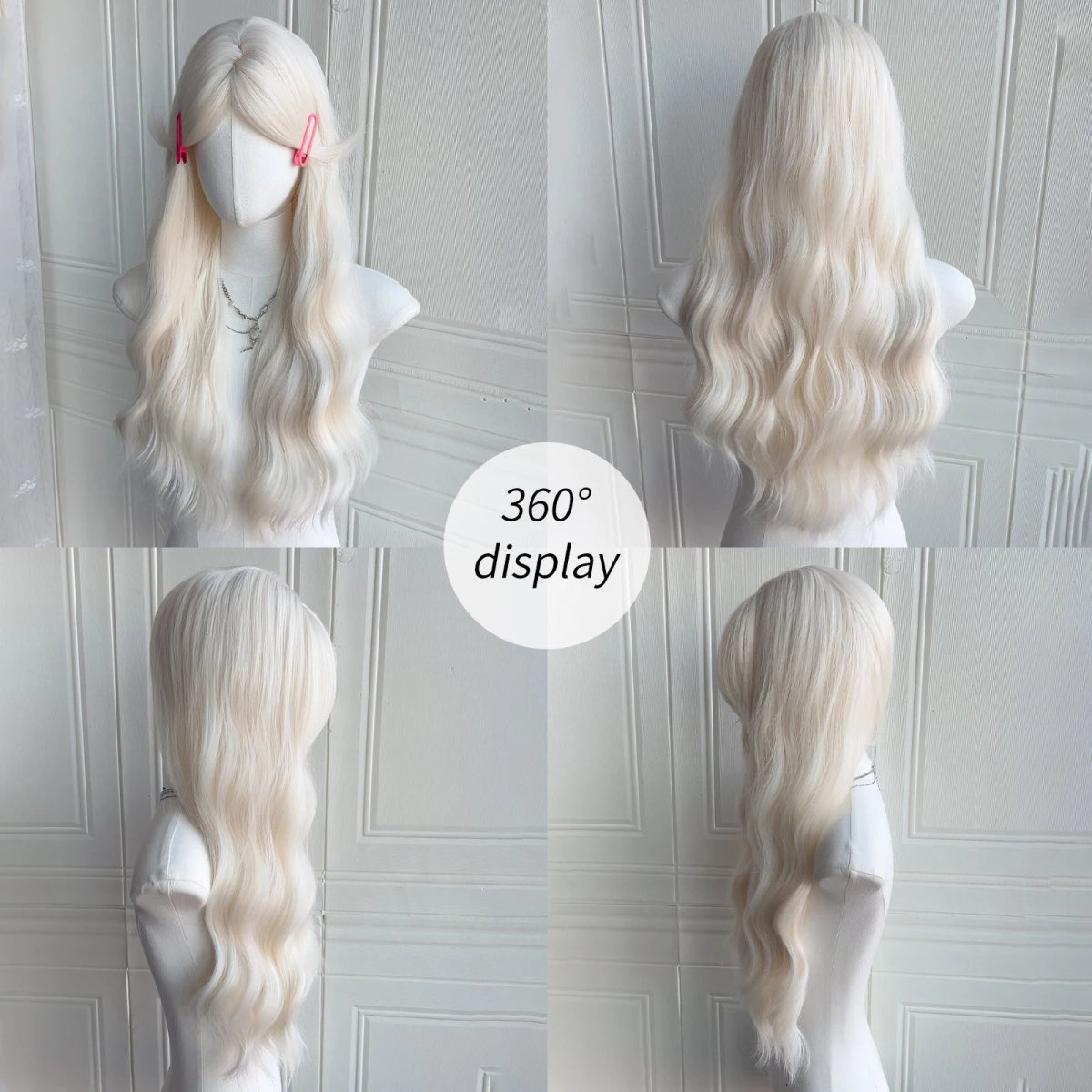 Long White Wavy Cosplay Wig - HairNjoy