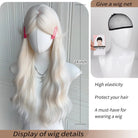 Long White Wavy Cosplay Wig - HairNjoy