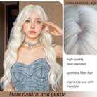 Long White Wavy Cosplay Wig - HairNjoy