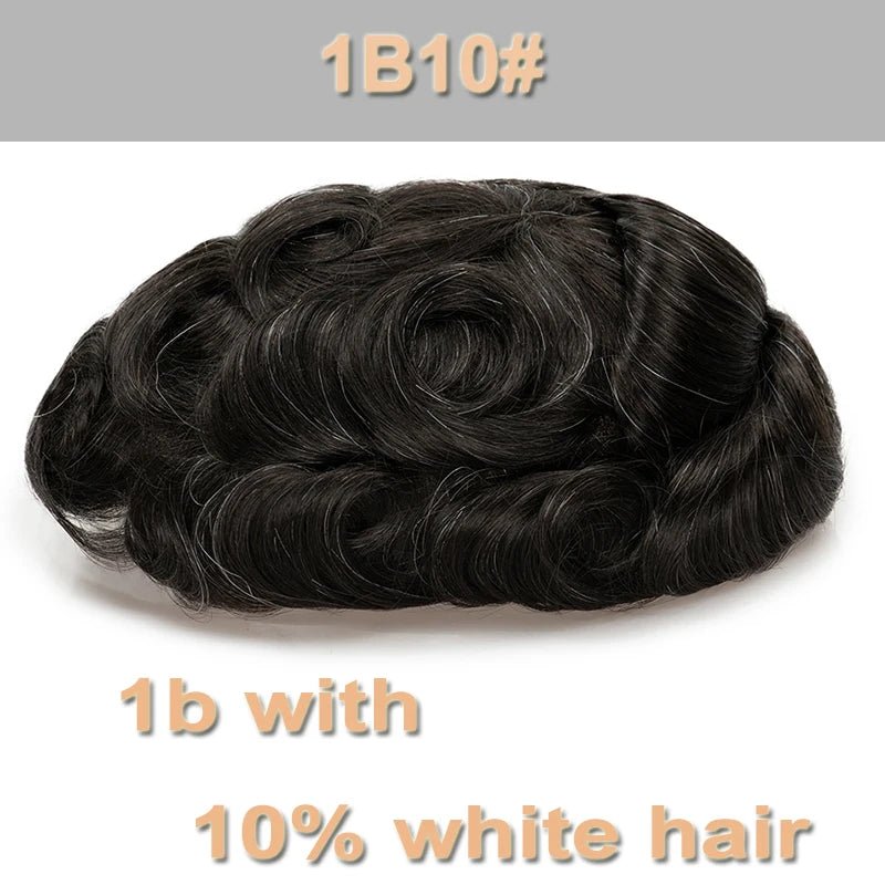 Men's Human Hair Natural Toupee - HairNjoy