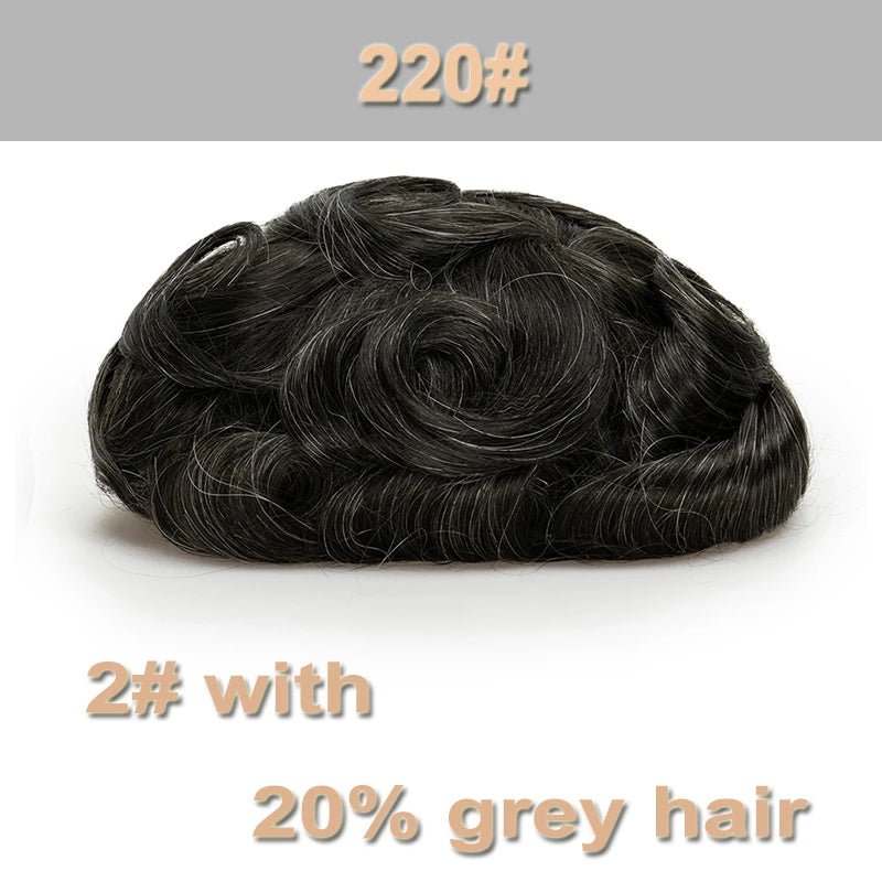 Men's Human Hair Natural Toupee - HairNjoy