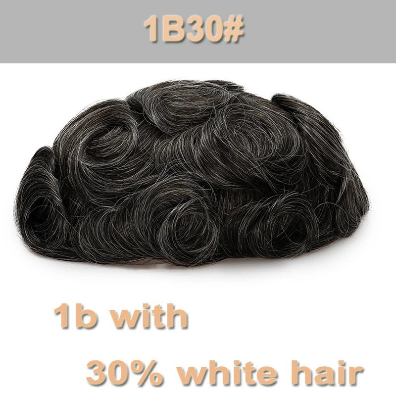 Men's Human Hair Natural Toupee - HairNjoy