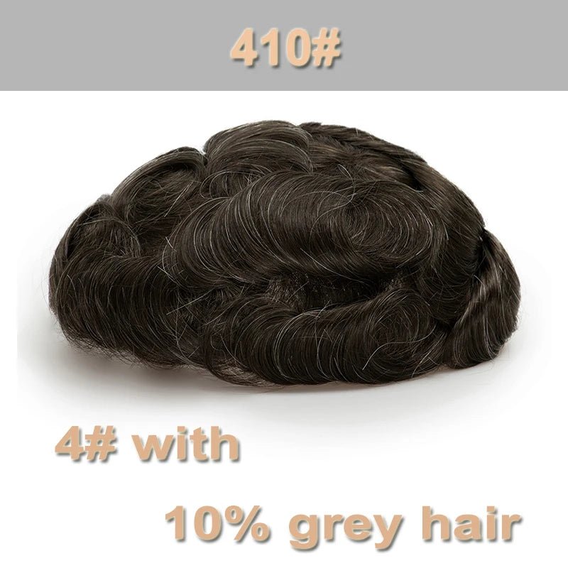 Men's Human Hair Natural Toupee - HairNjoy