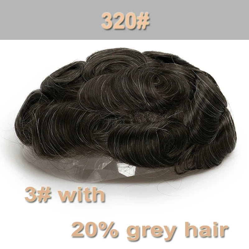 Men's Human Hair Natural Toupee - HairNjoy