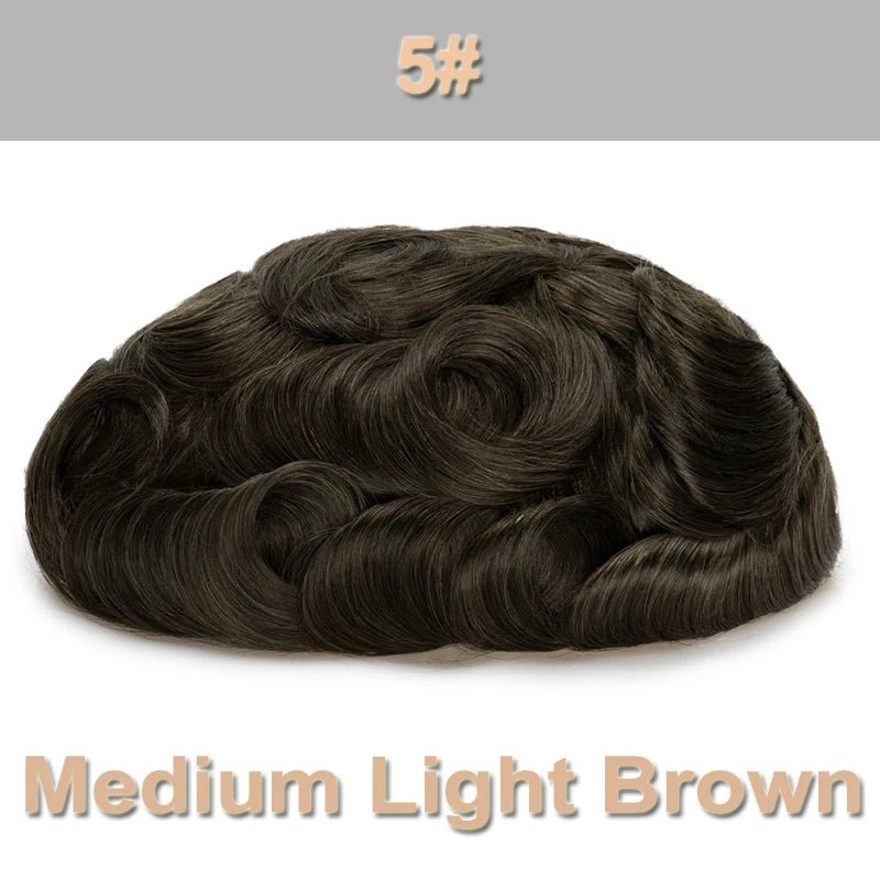 Men's Human Hair Natural Toupee - HairNjoy