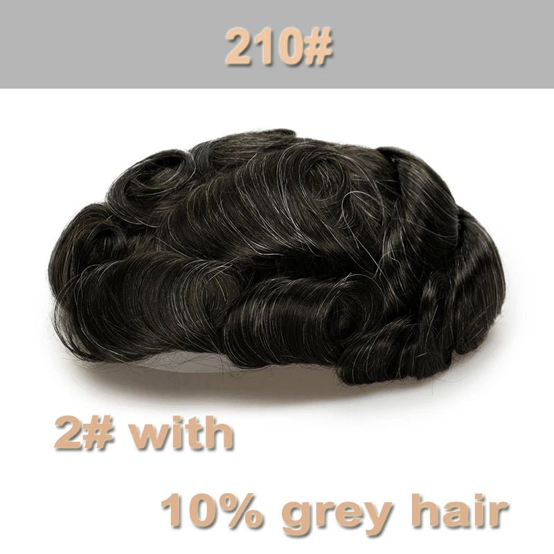 Men's Human Hair Natural Toupee - HairNjoy