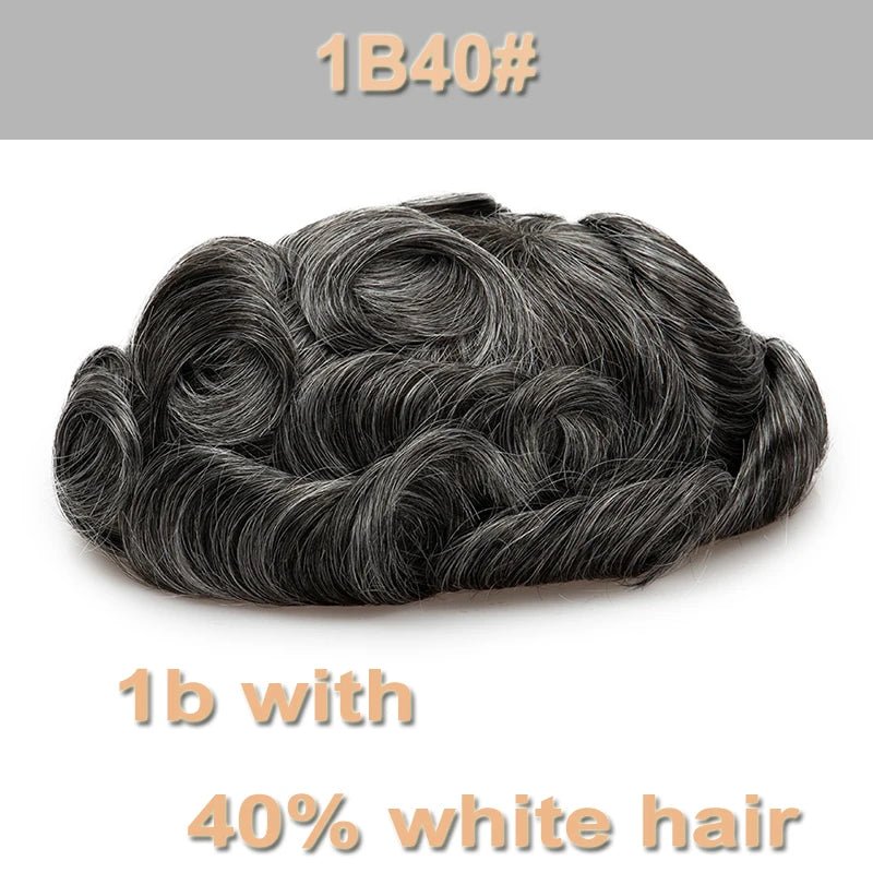 Men's Human Hair Natural Toupee - HairNjoy