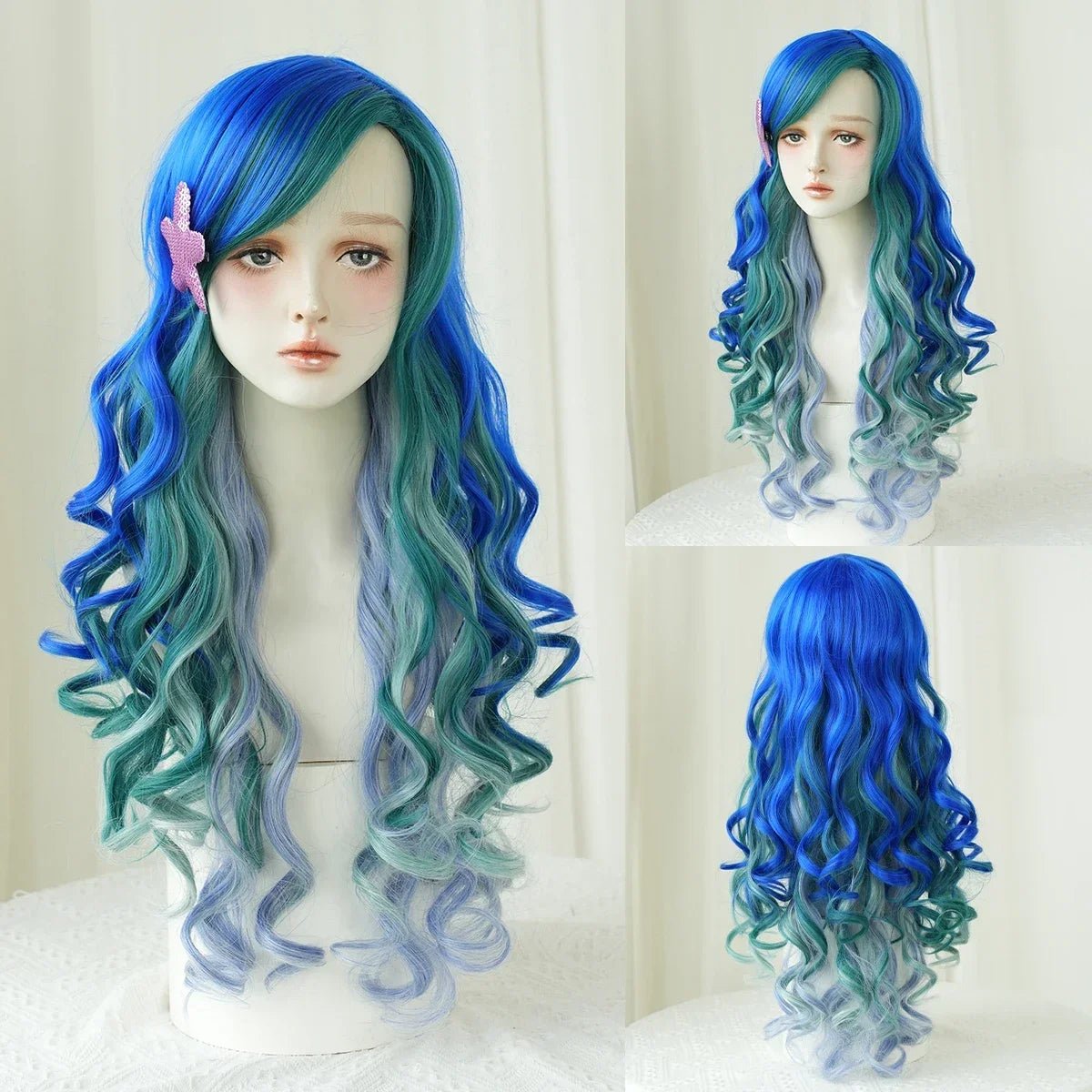 Mermaid Gradient Wavy Wig - HairNjoy