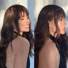 Modern Brown Body Wave With Bangs Wigs - HairNjoy