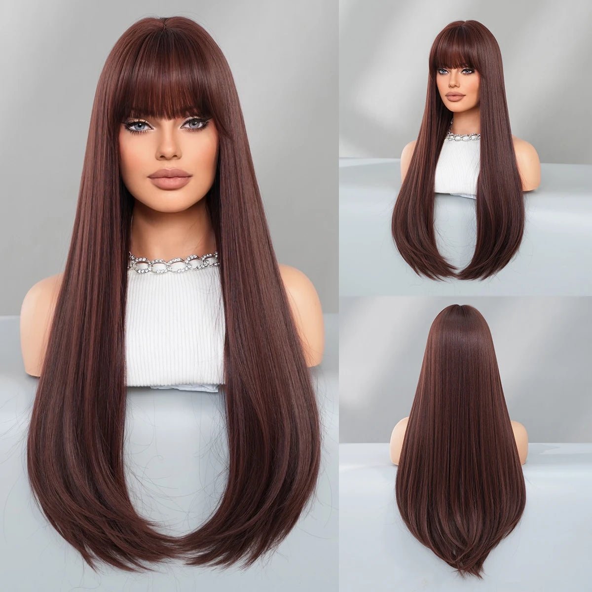 Modern Synthetic Wig with Bangs - HairNjoy