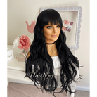 Natural Black Long Wavy Wig - HairNjoy