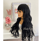 Natural Black Long Wavy Wig - HairNjoy