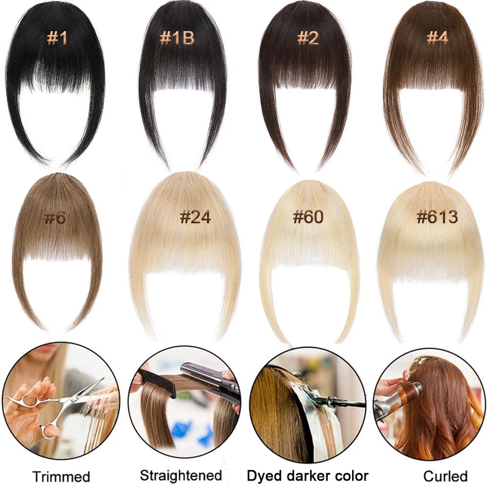 Natural Clip - In Human Hair Bangs Extension - HairNjoy