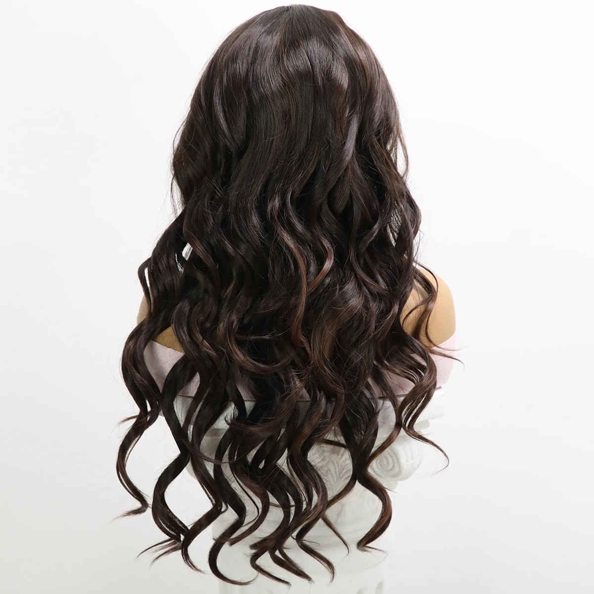 Natural Dark Brown Wavy Wig - HairNjoy