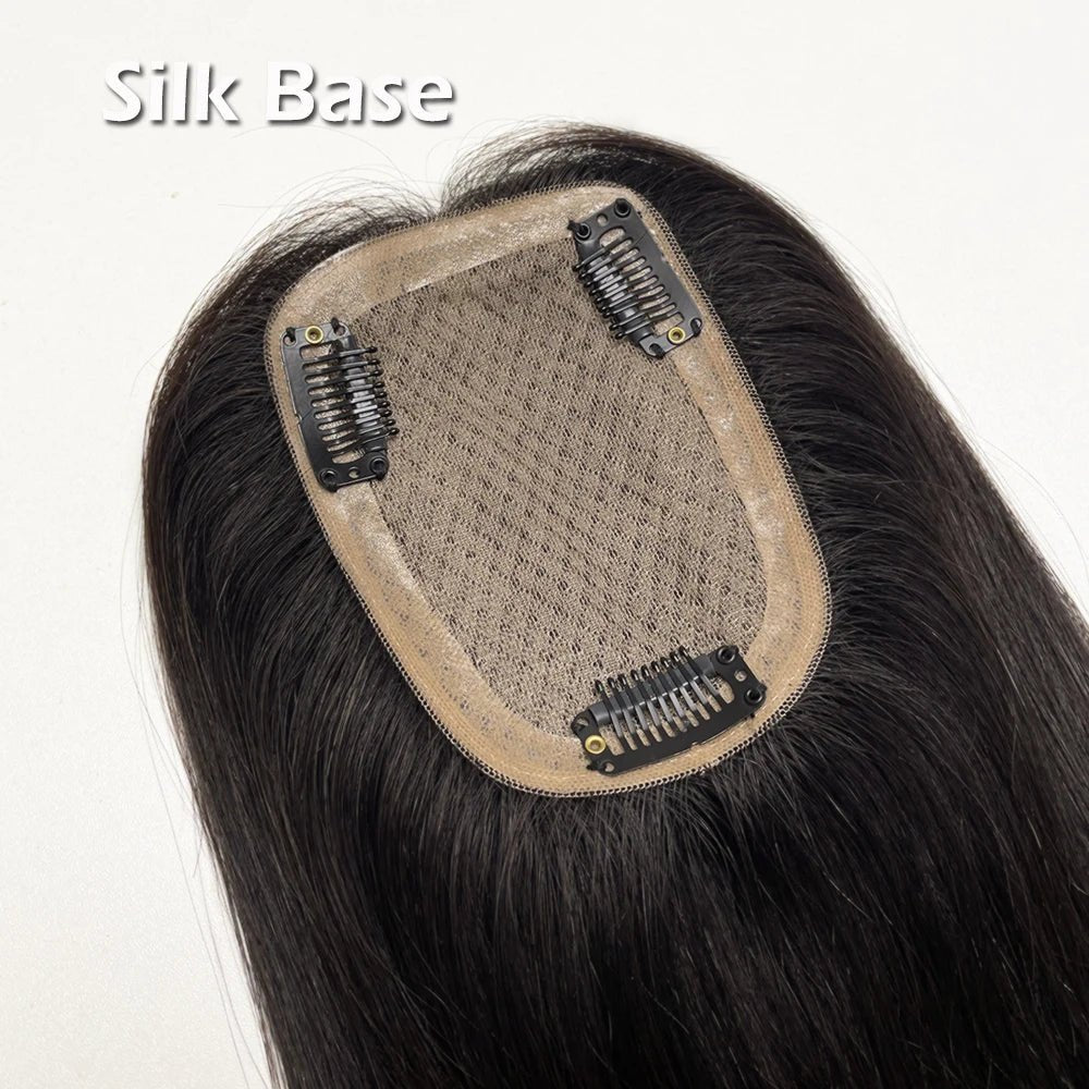 Natural Silk Base Human Hair Topper - HairNjoy