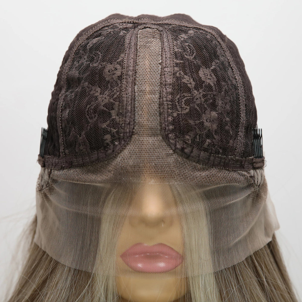 Natural Silver Gray Gradient Lace Front Wig - HairNjoy